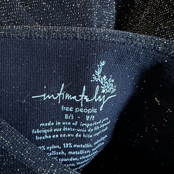 Intimately Free People Brown Shimmer Seamless Brami Cami Crop Top Sparkle - Picture 3 of 6